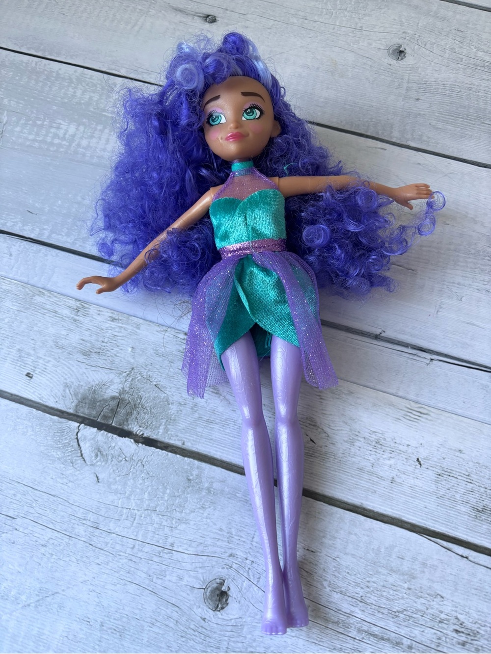 Purple Hairmazing Fantasy Fashion Doll in Teal & Purple Outfit - 11.5 inches